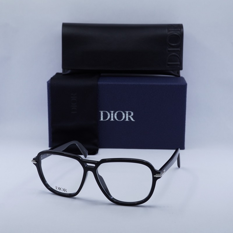 Dior DIORBLACKSUITO AI 1000 Shiny Black 57mm Eyeglasses New Authentic