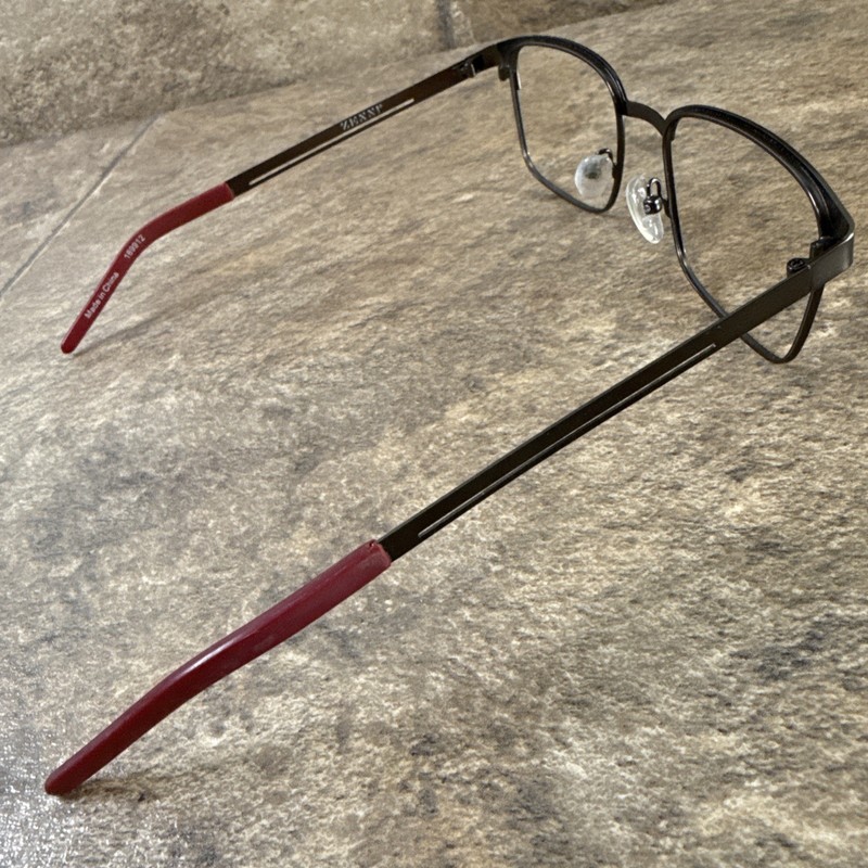 Zenni 169912 Eyeglasses Frame Graphite Browline Gunmetal 53-20-140-39mm Unisex gallery