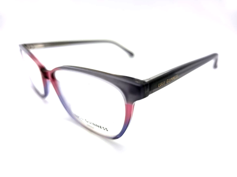 LULU GUINNESS L932 GRY B:36 MULTICOLOR AUTHENTIC FULL RIM EYEGLASSES 50-15-135 gallery