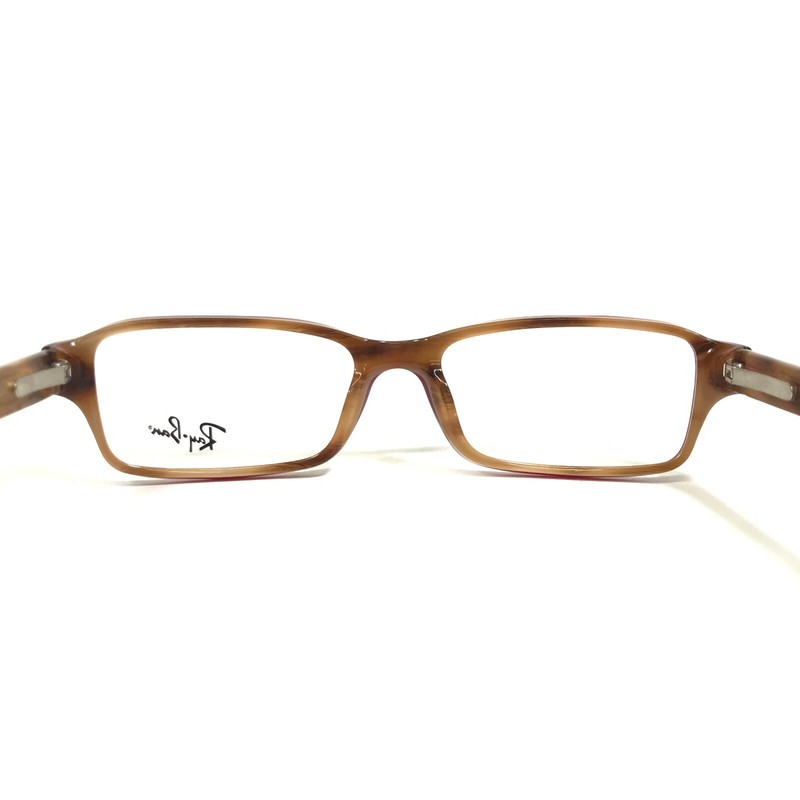 Ray-Ban Eyeglasses Frames RB5161 2385 Brown Red Rectangular Full Rim 53-16-140 gallery