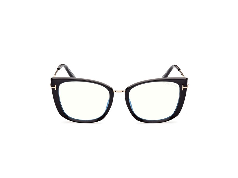 NEW TOM FORD FT5816-B 001 SHINY BLACK/GOLD/CLEAR BLUE LIGHT BLOCK 53MM AUTHENTIC gallery