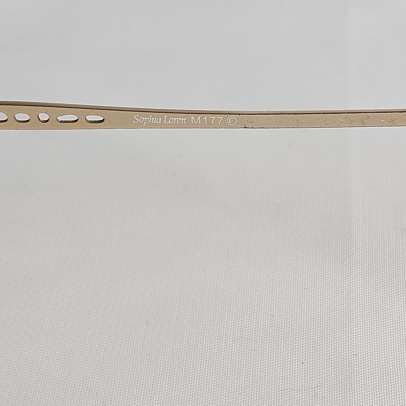 Sophia Loren Eyeglass Frames Gold Tone Filigree Rectangle Prescription gallery