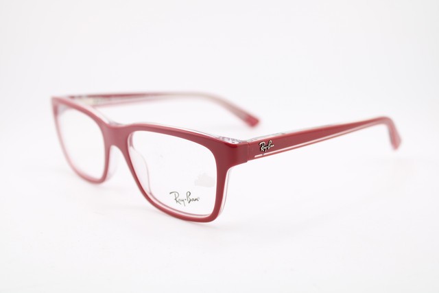 NEW RAY-BAN JUNIOR RB 1536 3852 RED CLEAR SILVER AUTHENTIC EYEGLASSES 48-16
