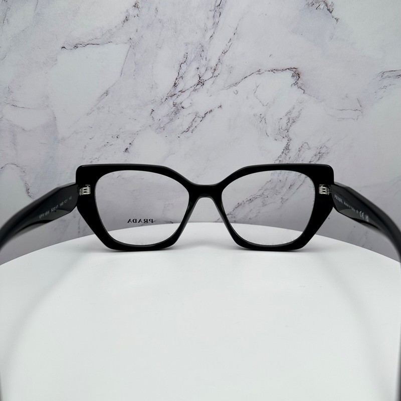 PRADA 52mm Eyeglasses PR18WV 1AB1O1 Black New Symbole Rx-able Glasses gallery