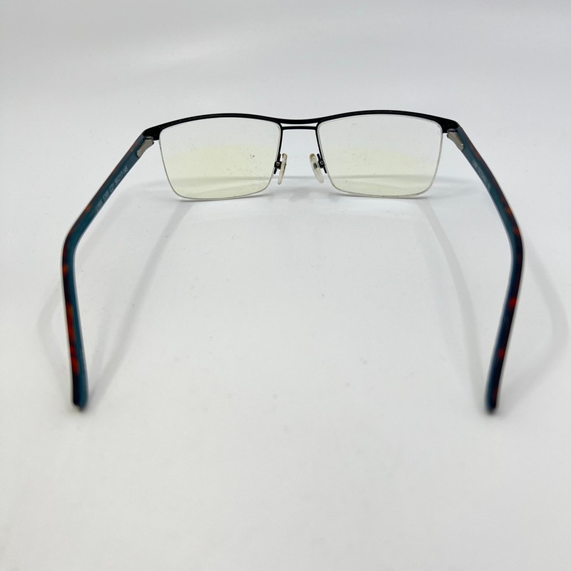 Link Occhiali Eyeglasses Men Black Tortoise Semi-Rimless 5385 C21 56-17-145 gallery