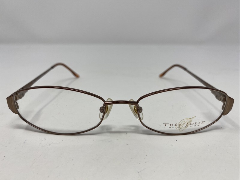 Tres Jolie 129 WARM SPICE 52-17-135 Brown Metal Full Rim Eyeglasses Frame N104