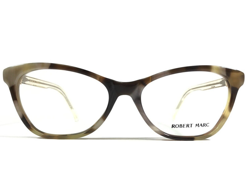 Robert Marc Eyeglasses Frames Clear Yellow Tortoise Cat Eye 50-18-135