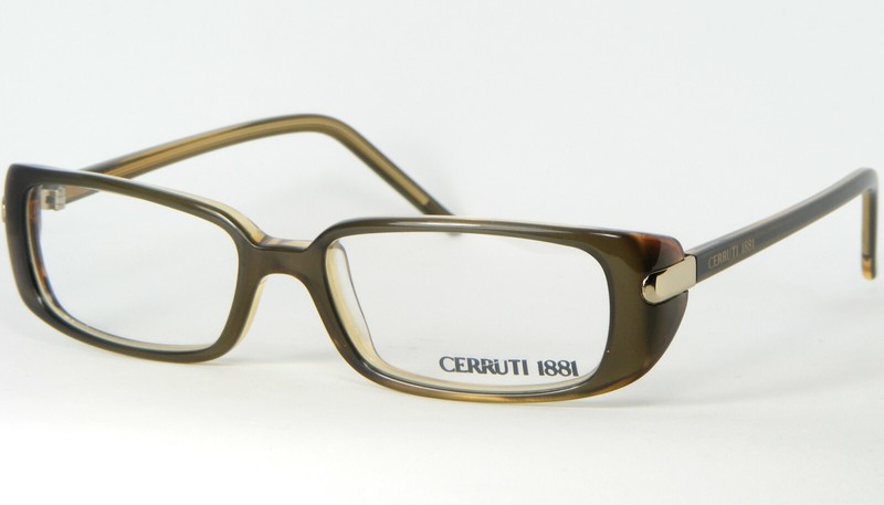 Cerruti 1881 C 2206 B OLIVE /GOLD EYEGLASSES GLASSES PLASTIC FRAME 50-15-135mm