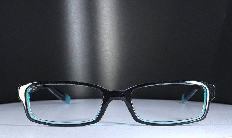 VTG DKNY DY 4615 3515 Black Teal Rectangle Full Rim Eyeglasses FRAMES ONLY gallery