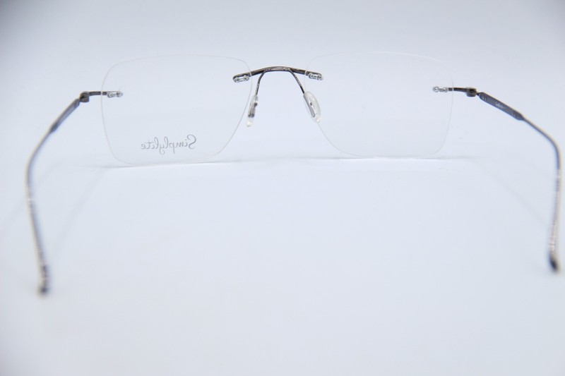 NEW SIMPLYLITE SL601 GUNMETAL BLUE AUTHENTIC DESIGNER EYEGLASSES 53-18 gallery