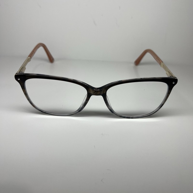 Bulova Eyeglasses Navarre Brown Fade Tortoise Square With Case 53*15*140