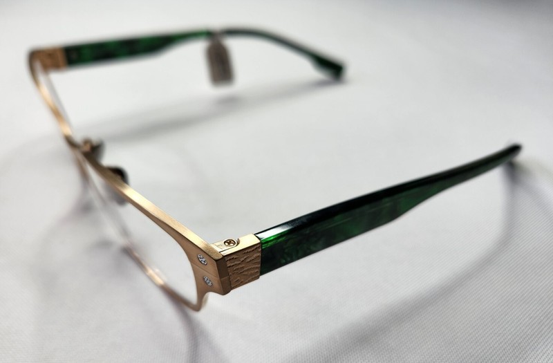 MORGENTHAL FREDERICS NEW YORK VERA 030 GREEN GOLD TITANIUM OPTICAL FRAME JAPAN gallery