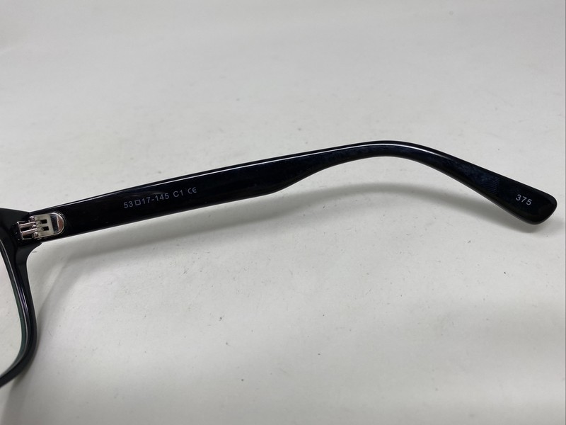 InD EYEWEAR 375 C1 53/17/145 GLOSSY BLACK EYEGLASSES FRAME GH23 gallery