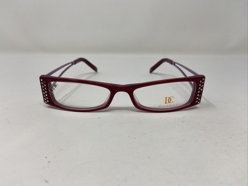 dicaprio Eyeglasses Frame ITALY DC39 49-16-135 Burgundy/Plum Full Rim VP59