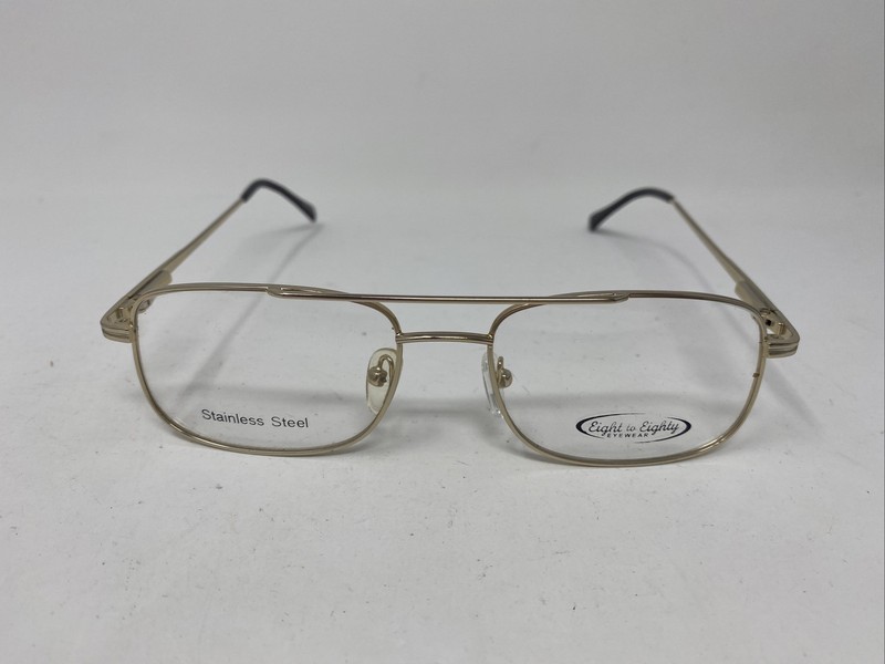 EIGHT TO EIGHTY EYEWEAR HORNET GOLD 54/17/140 FLEX HINGE EYEGLASSES FRAME KN63