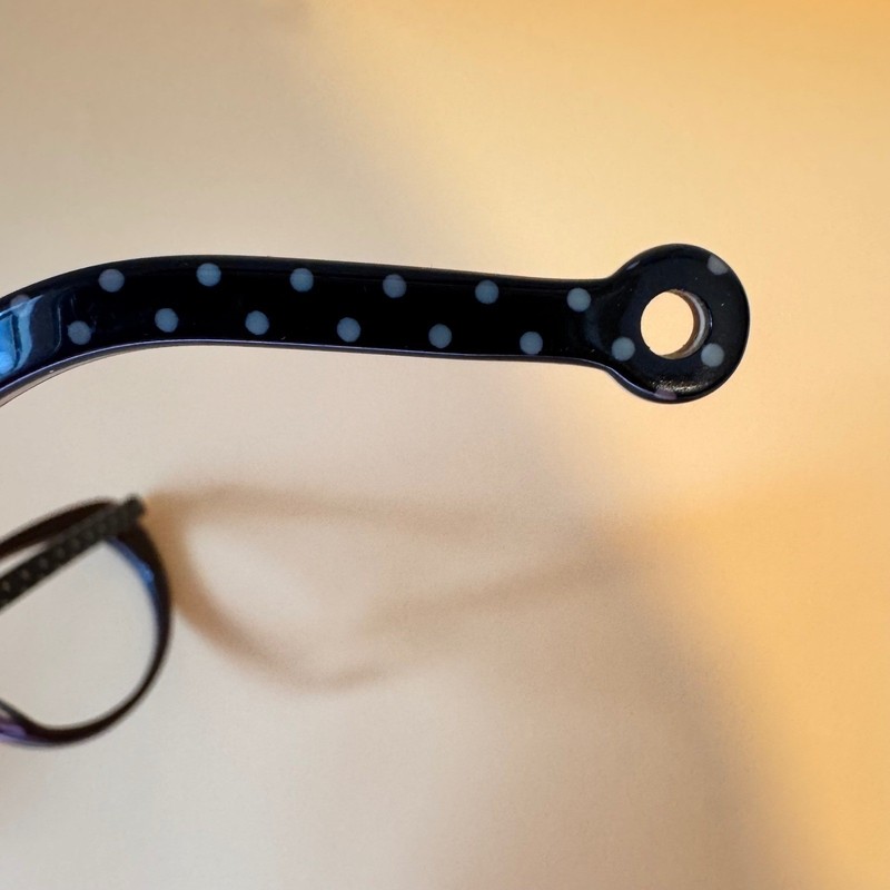 Goo Goo Eyes Eyeglass Frames Only Women 55-17-140 Black Polka Dot Cat Eye GGE818 gallery
