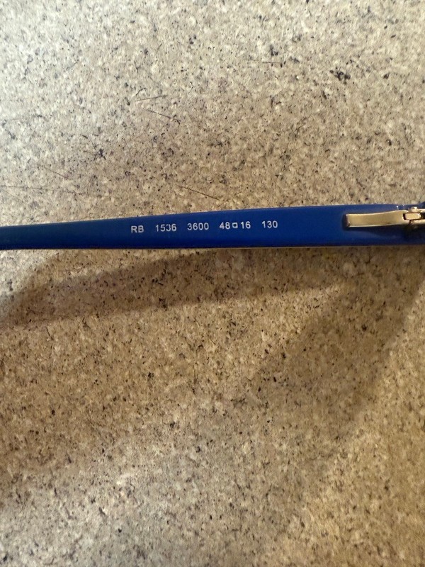 RAY BAN RB 1536 3600 48-16-130 BLACK/BLUE/GREEN. FRAMES ONLY. CLEAN gallery