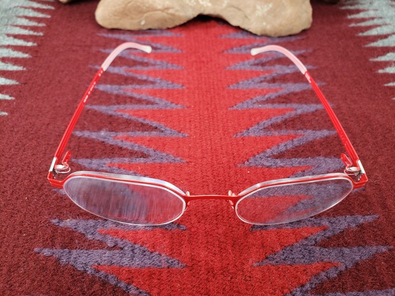 LOOL "Vector RD" Red Titanium Eyeglasses 48□20 140mm With Case Made In Spain gallery