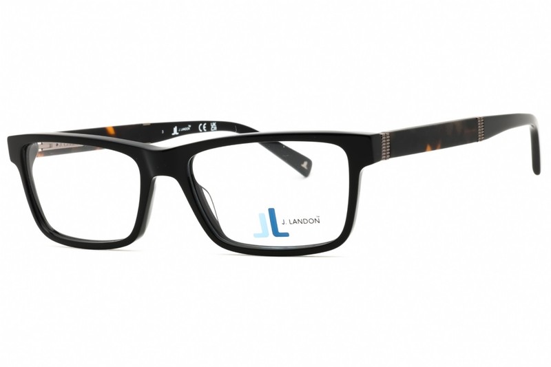 NEW J. Landon JL1012 001 Shiny Black 53mm Eyeglasses