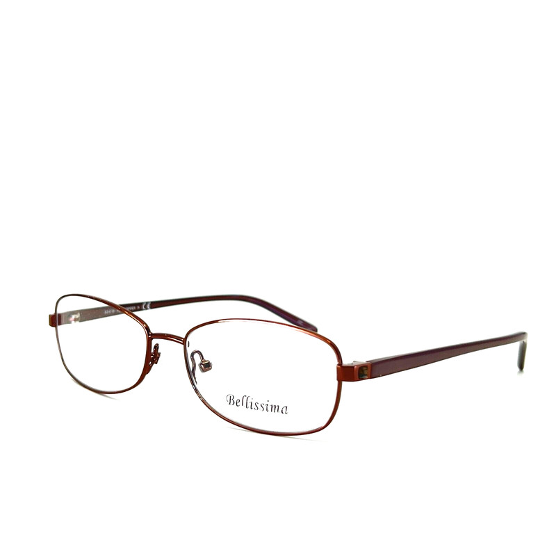 Bellissima Eyeglasses BL621 Brown Oval Full Rim Frames 53-16-135