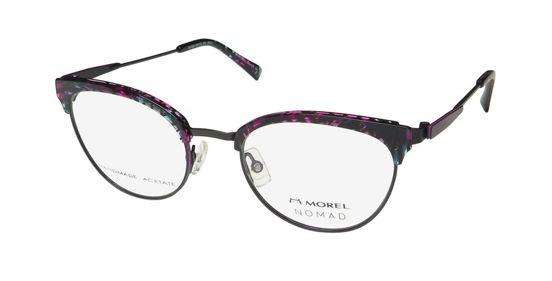NEW MOREL NOMAD 40102N EYEGLASSES METAL & PLASTIC WOMENS BROWLINE FULL-RIM
