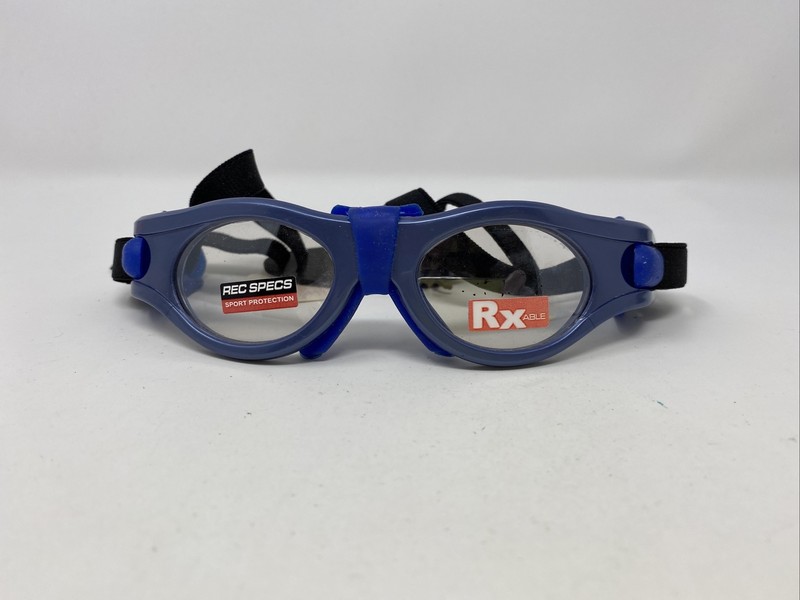 REC SPECS Eyeglasses Frame W/Strap HALO Navy/Blue Full Rim U484