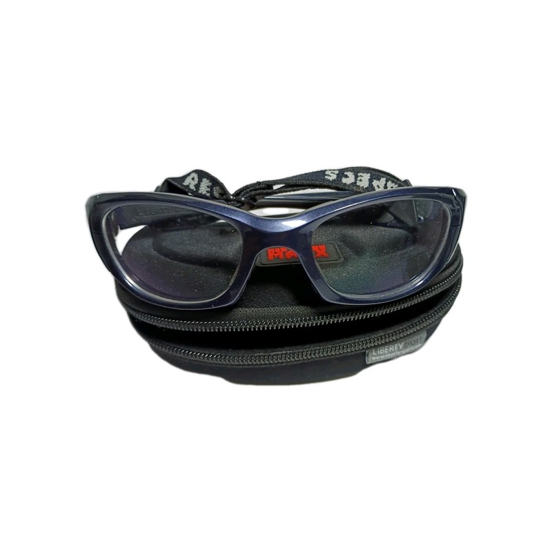 Liberty Sport Rec Specs Maxx 30 MX30 Sports Goggles Glasses Shiny Navy Blue Case
