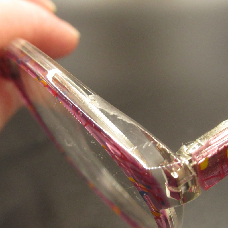 ST. MORITZ Eyeglass Frames Sissy Pink Violet Multi-Color Pattern Round 52-18-135 gallery