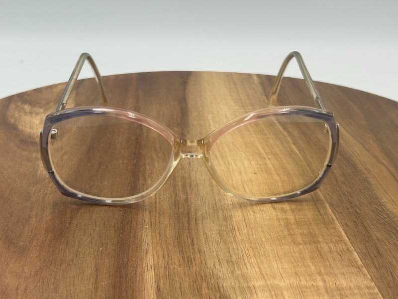 Kenmark Verona Eyeglasses Oversized 70s Square Gradient Pink Blue Frames Only