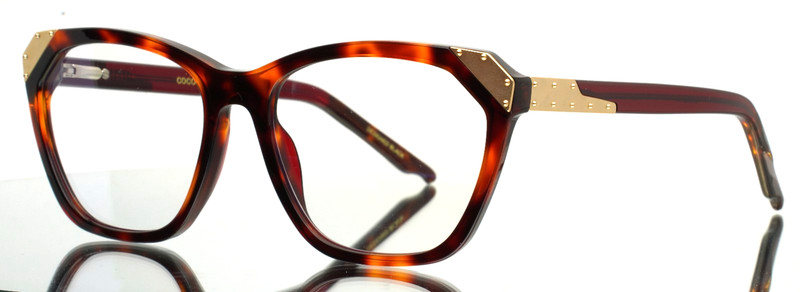 COCO AND BREEZY Bold 104 Warm Tortoise Womens Eyeglasses 54-17-145 B:43 C