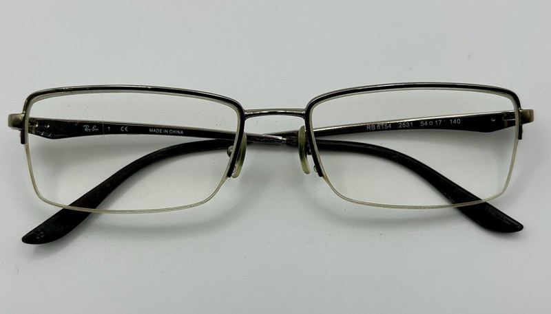 Ray Ban Eyeglasses, Frames Only, RB 6154 2531, 54-17-140, Gold, Half Rim
