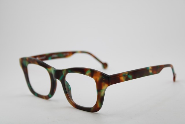 NEW L.A. EYEWORKS RENZO 929 BLUE BROWN HAVANA AUTHENTIC EYEGLASSES 44-21