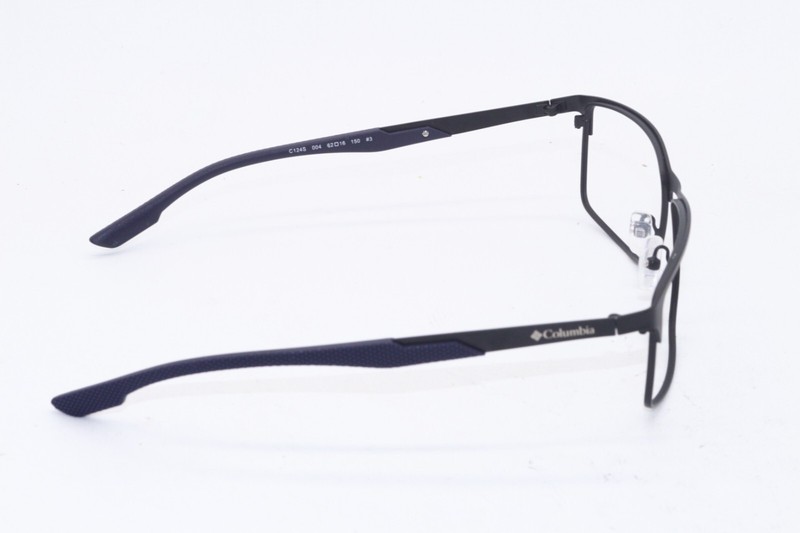COLUMBIA C124S 004 MATTE BLACK BLUE TEMPLES AUTHENTIC FRAMES EYEGLASSES 62-16 gallery