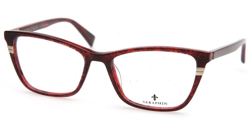 New SERAPHIN BLUFF / 8282 Crimson Lace Eyeglasses 52-17-140mm B37mm