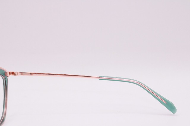 NEW OGI PIECE OF PIE/471 TEAL CLEAR GOLD GUNMETAL AUTHENTIC EYEGLASSES 53-17 gallery