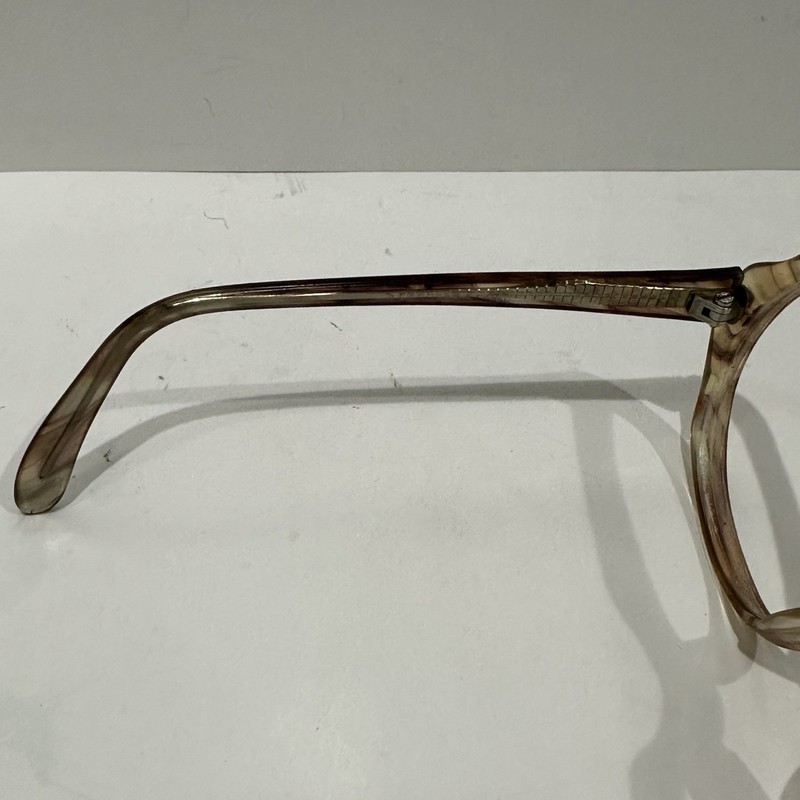 Vintage Eyeglasses FRAMES ONLY Plastic Square-ish Shape Unbranded Tan Brown gallery