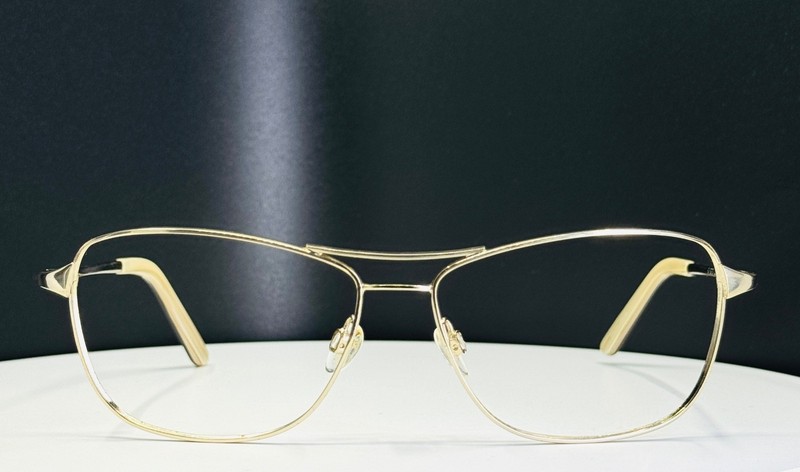 VTG UNBRANDED S 573 40 Unisex Gold Aviator Full Rim Eyeglasses FRAMES ONLY gallery