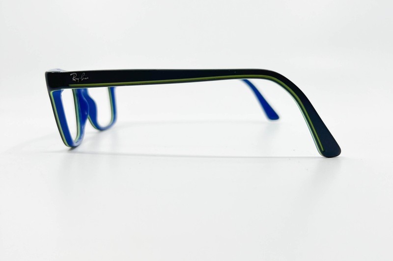 Ray-Ban RB1536 3600 Eyeglasses Black Blue Square Full Rim Frame 48-16-130 11758 gallery