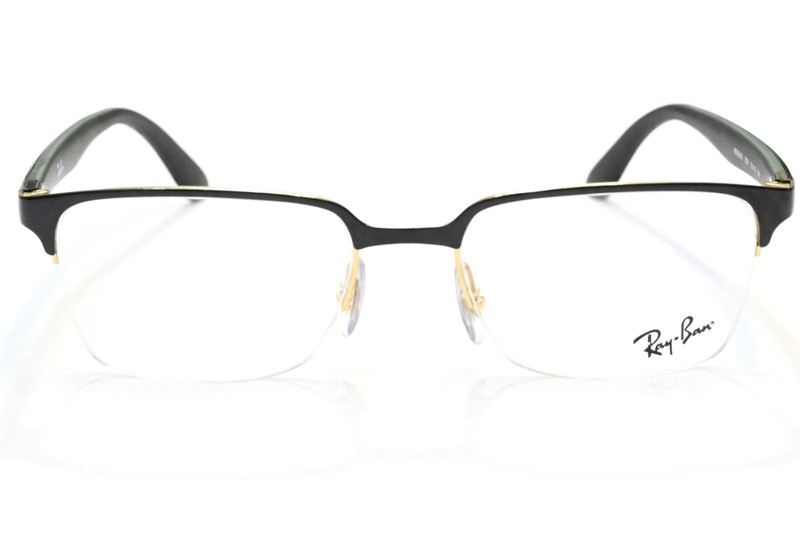 Ray-Ban RX6540I 2991 Black on Gold Optical Eyeglasses Frames 53-19-145 gallery