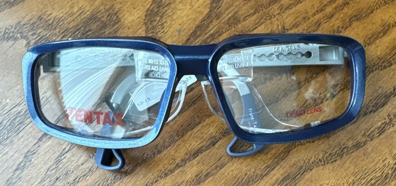 NEW PENTAX ZT 100 Z49.3 BLUE GREY FRAMES EYEGLASSES 62-15 with side shield NEW