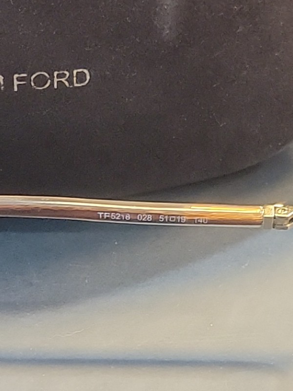 Tom Ford FT5218 028 Gold / Brown Oval Optical Frames Eyeglasses W/ Case gallery
