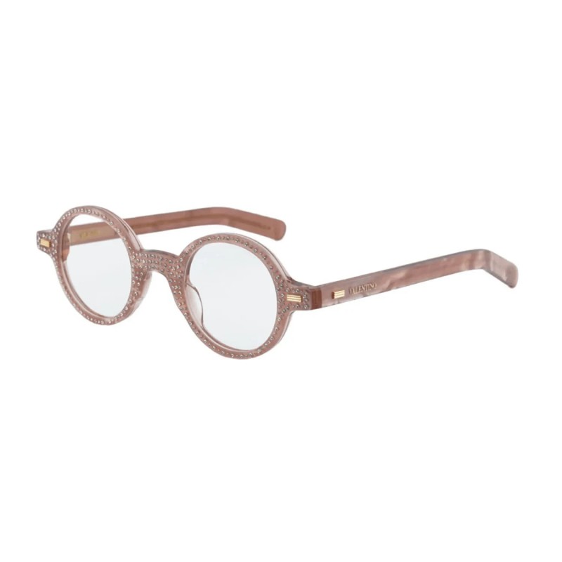 Valentino VLX-185 E Round Pink With White Stones 43 mm Women’s Eyeglasses Frame