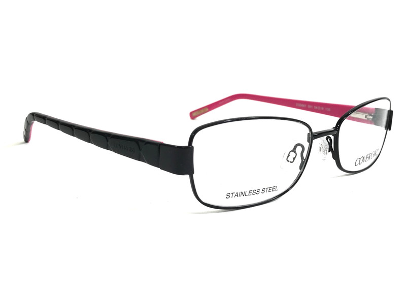 Covergirl Eyeglasses Frames CG0881 001 Black Pink Rectangle Wire Rim 54-18-135 gallery