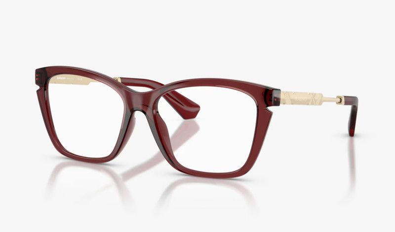 New BURBERRY Eyeglasses BE2427U B 2427-U 4128 52-16 140 Bordeaux & Gold Frames