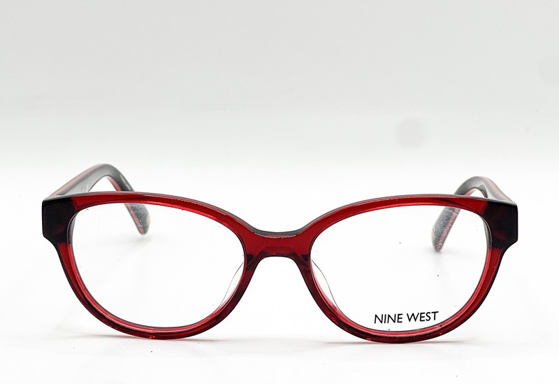 NEW NINE WEST NW5101 602 CRYSTAL BURGUNDY CHEETAH AUTHENTIC EYEGLASSES 49-16 gallery