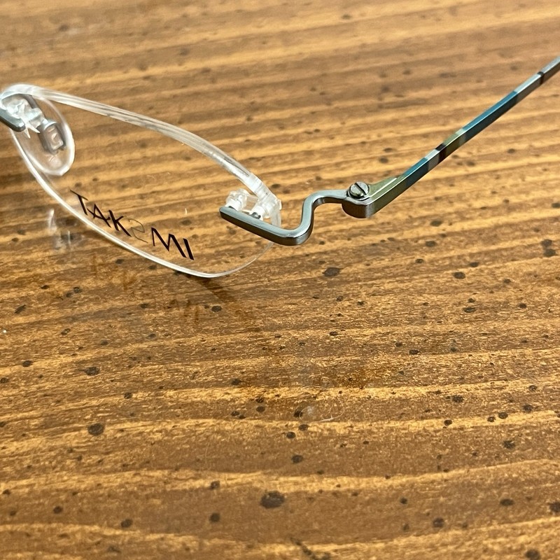 Tak2mi Takumi T9544 Rimless Eyeglasses 49-18 Frame Only Blue Multicolor gallery