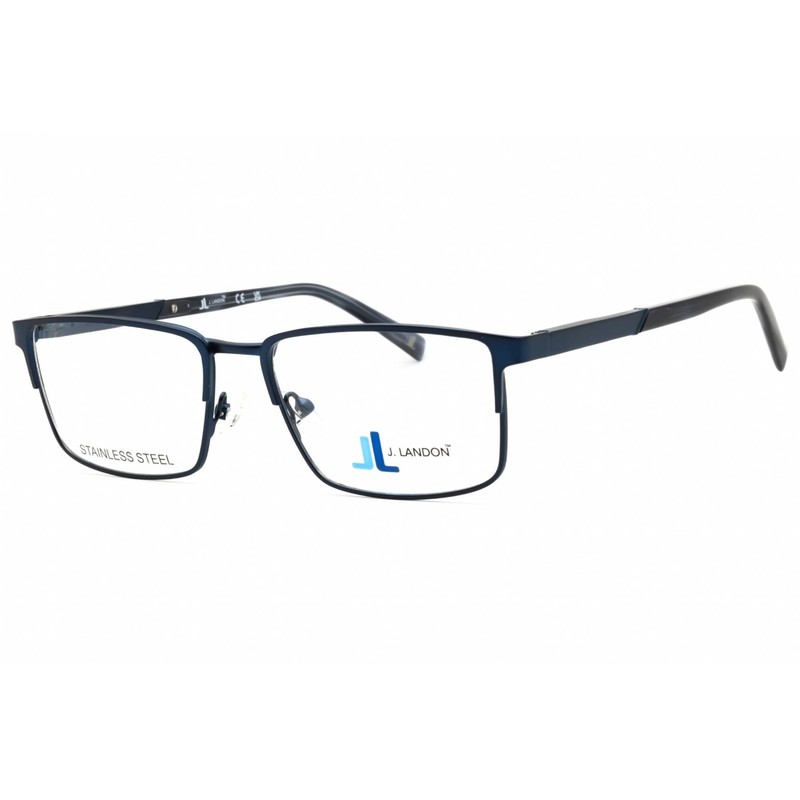 J. Landon Men’s Eyeglasses Matte Blue Metal Rectangular Shape Frame JL1015 091