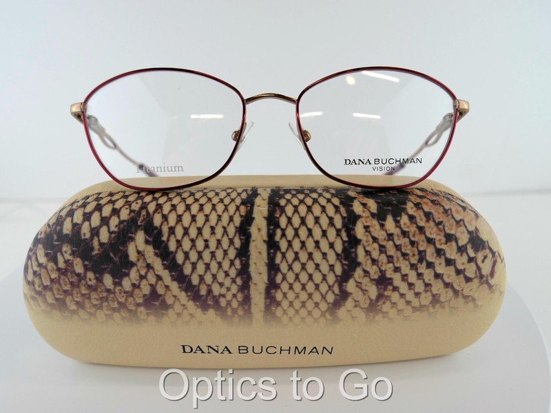 DANA BUCHMAN FARLOW TITANIUM (ME) MERLOT 52-16-135 EYEGLASS FRAMES EYEWEAR