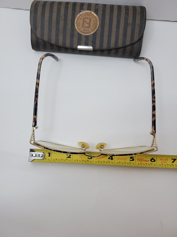 Fendi Italy F19 Mocha 130 EyeGlasses with Case Tiger Swirl Read Description PLS! gallery