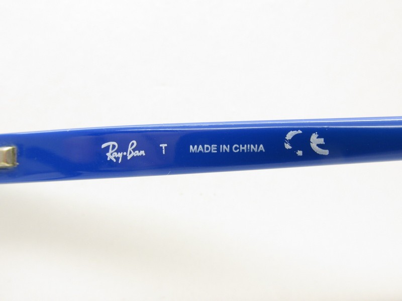Child's RAY-BAN Jr RB 1536 3600 RECTANGULAR HORN-RIMMED EYEGLASSES FRAMES 98212 gallery